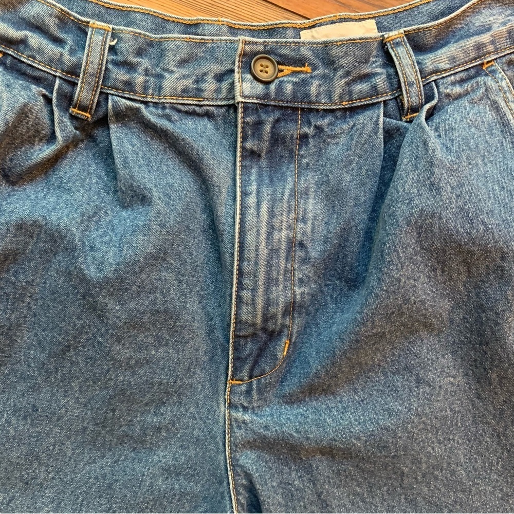 Vintage 1980’s Westport Denim High Waisted Mom Jeans Pleated Front Size 14 RARE - Picture 3 of 12